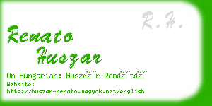 renato huszar business card